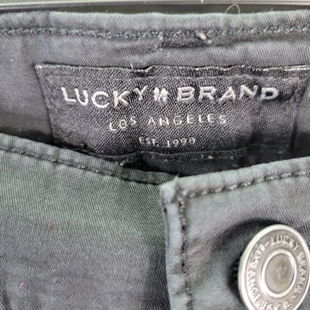 Lucky Brand Womens Black Cotton Pants Size 6/28 - Picture 4 of 12